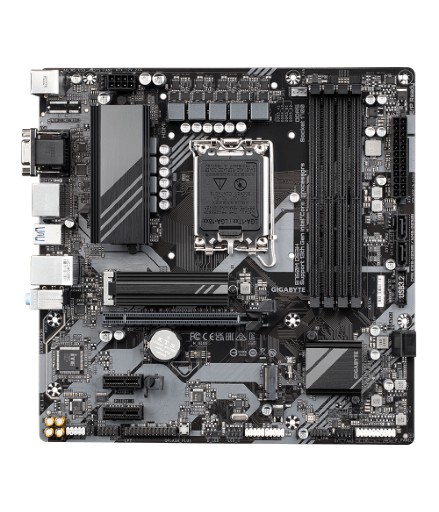 Gigabyte b760m ds3h placa base intel b760 express lga 1700 micro atx