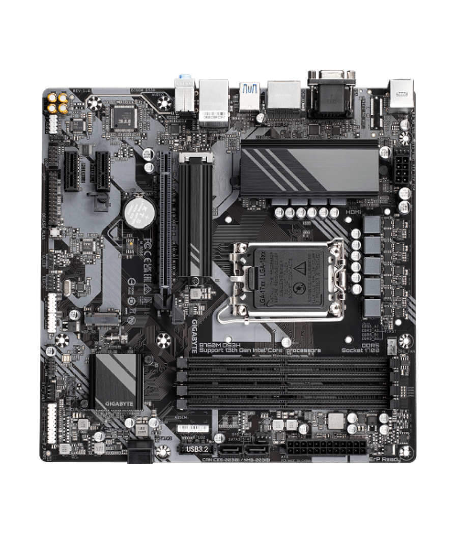 Gigabyte b760m ds3h placa base intel b760 express lga 1700 micro atx