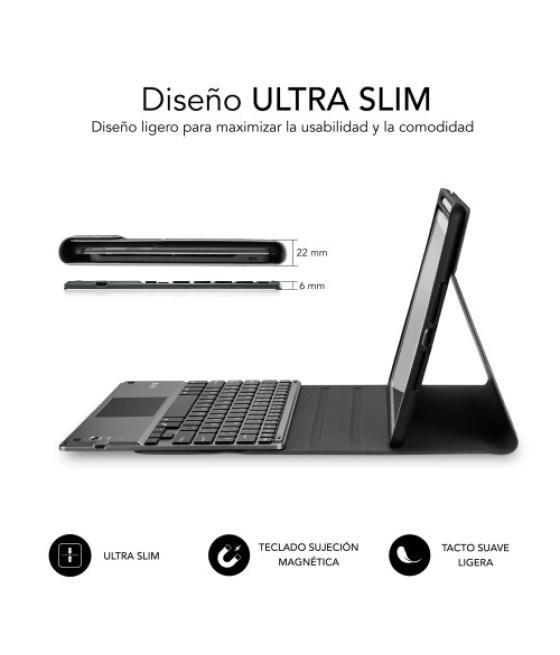 Subblim funda con teclado retroiluminado keytab pro bt touchpad ipad 10,9" 10a gen black