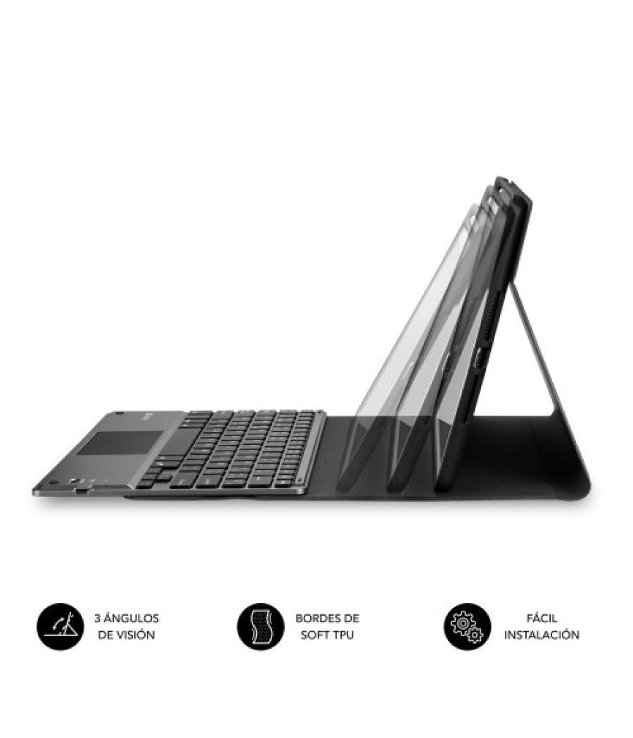 Subblim funda con teclado retroiluminado keytab pro bt touchpad ipad 10,9" 10a gen black