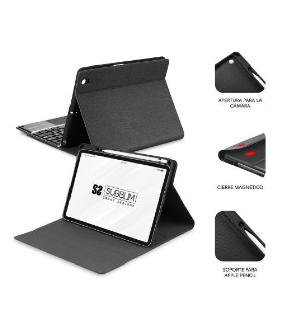 Subblim funda con teclado retroiluminado keytab pro bt touchpad ipad 10,9" 10a gen black