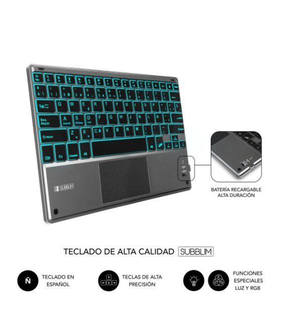 Subblim funda con teclado retroiluminado keytab pro bt touchpad ipad 10,9" 10a gen black