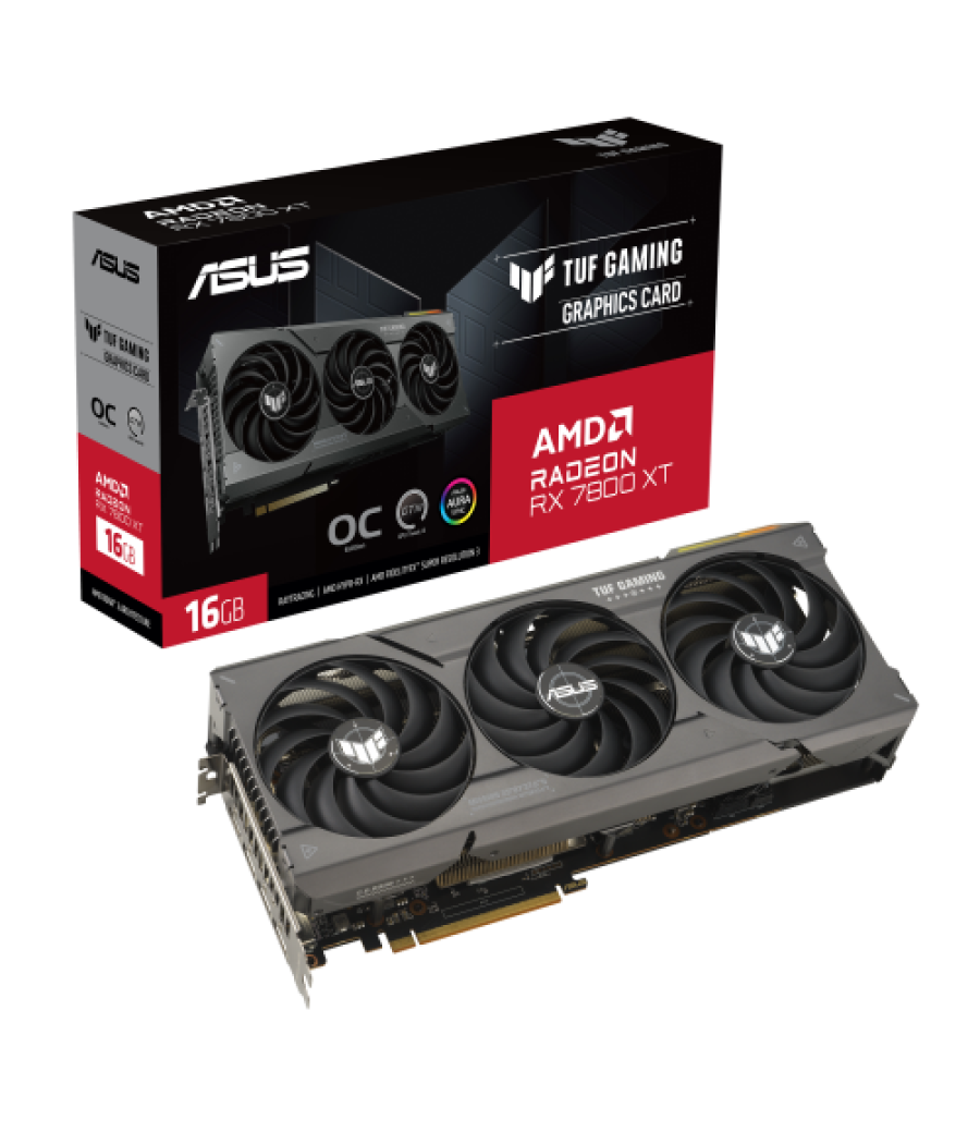 Asus tuf gaming tuf-rx7800xt-o16g-gaming amd radeon rx 7800 xt 16 gb gddr6