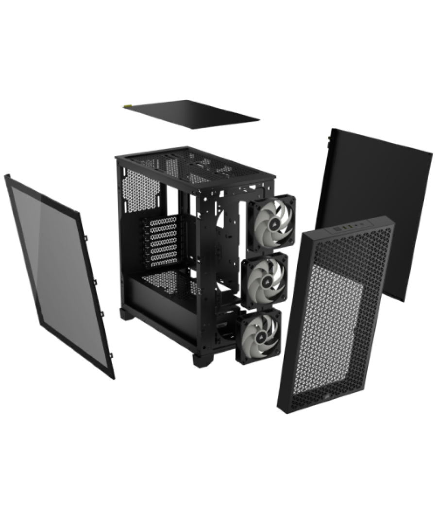 Caja corsair 3000d airflow mid-tower cristal templado negra cc-9011251-ww