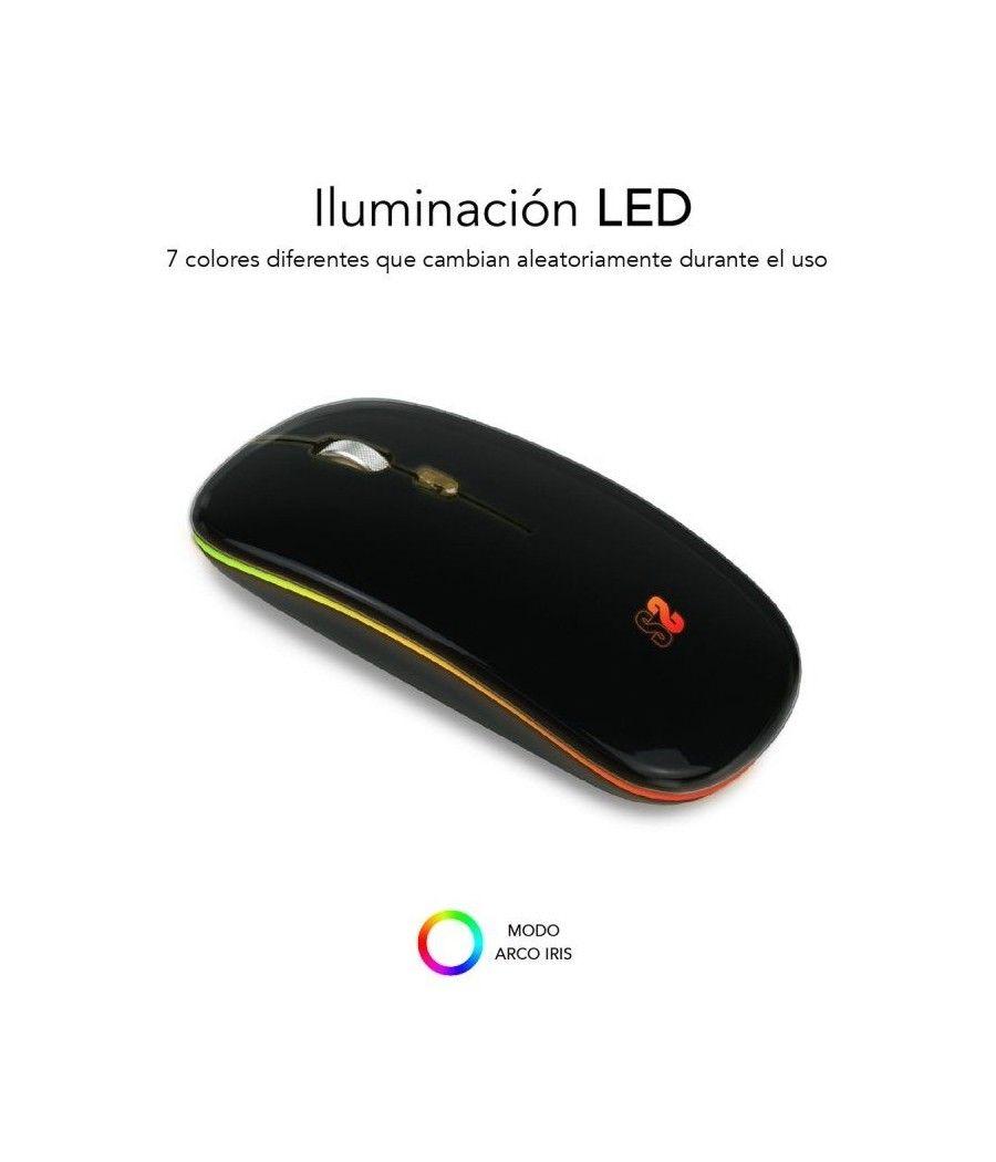 Ratón Inalámbrico por Bluetooth Subblim LED Dual Flat/ Batería recargable/ Hasta 1600 DPI - Imagen 2