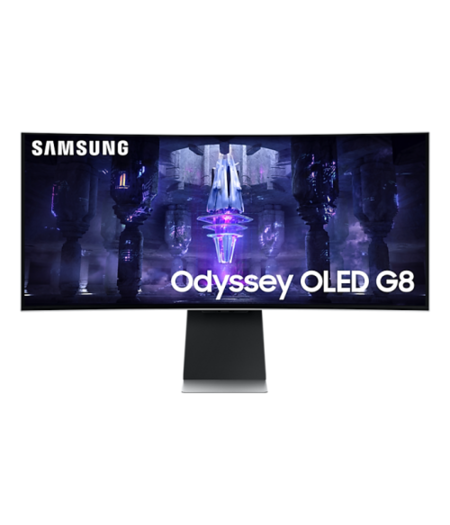 Samsung odyssey neo g8 ls34bg850suxen pantalla para pc 86,4 cm (34") 3440 x 1440 pixeles ultrawide quad hd oled plata