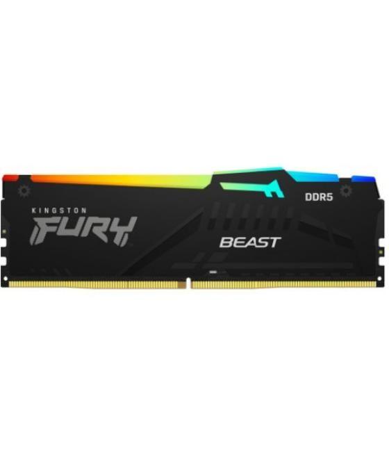 Memoria kingston fury beast rgb ddr5 32gb 4800mt/s cl38 kf