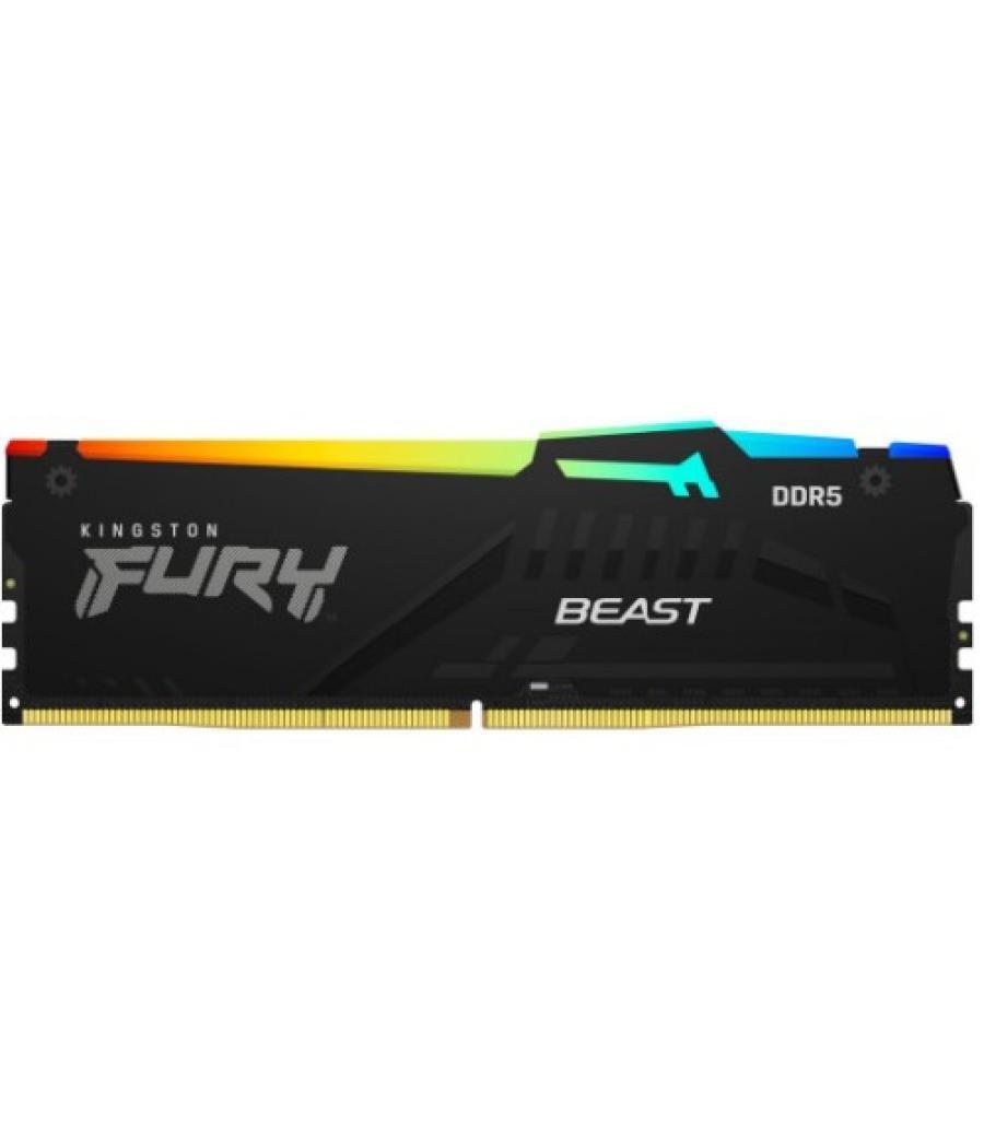 Memoria kingston fury beast rgb ddr5 32gb 4800mt/s cl38 kf