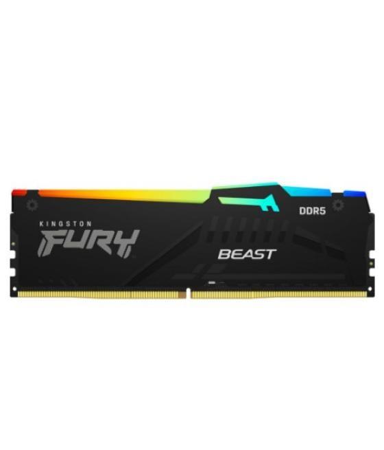 Memoria kingston fury beast rgb ddr5 32gb 5200mt/s cl40 kf