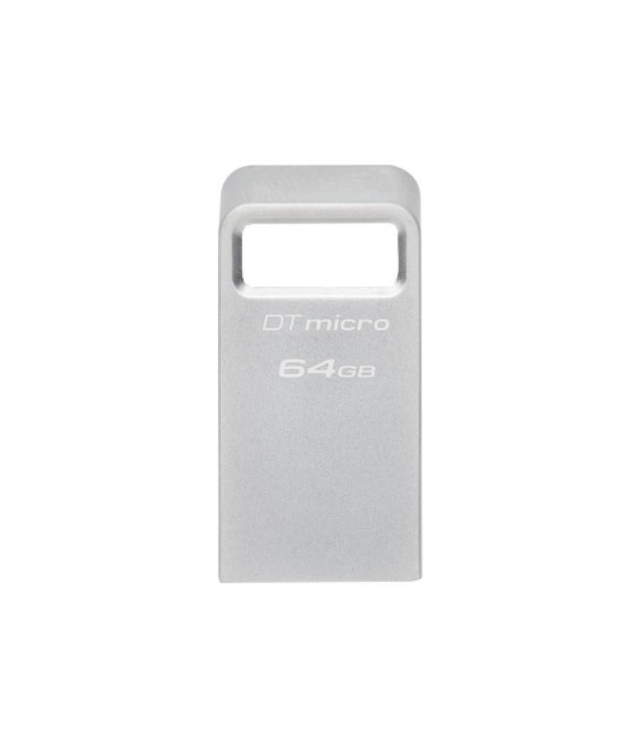 Kingston technology datatraveler micro unidad flash usb 64 gb usb tipo a 3.2 gen 1 (3.1 gen 1) plata