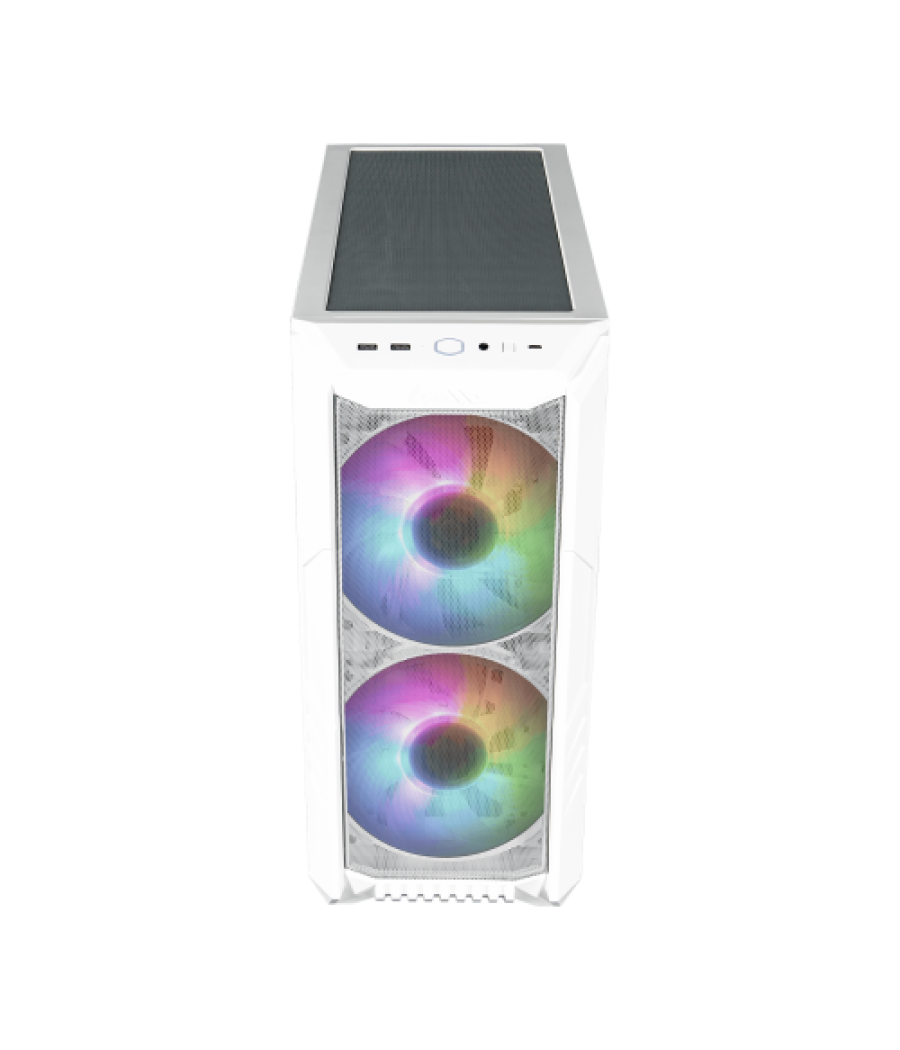 Caja cooler master haf500 e-atx argb blanca cristal templado (h500-wgnn-s00)