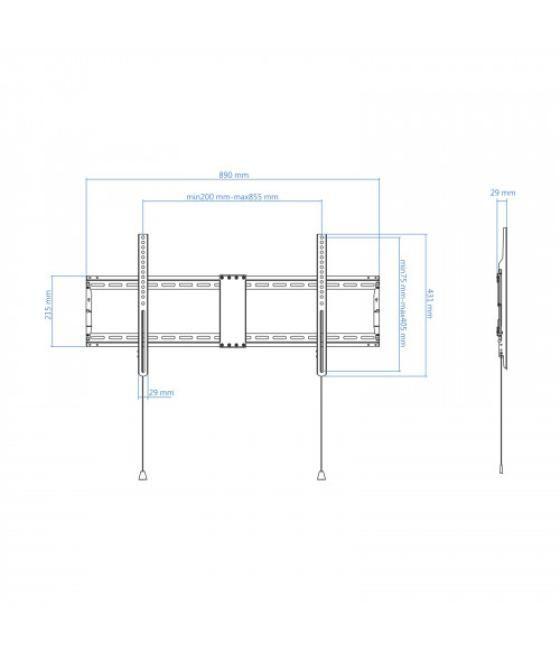 Tooq lp4390f-b soporte para tv 2,29 m (90") negro