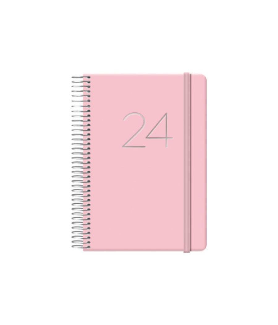 Agenda 2024 gloss día página 12,5 x 18 cm rosa dohe 12571 - 24