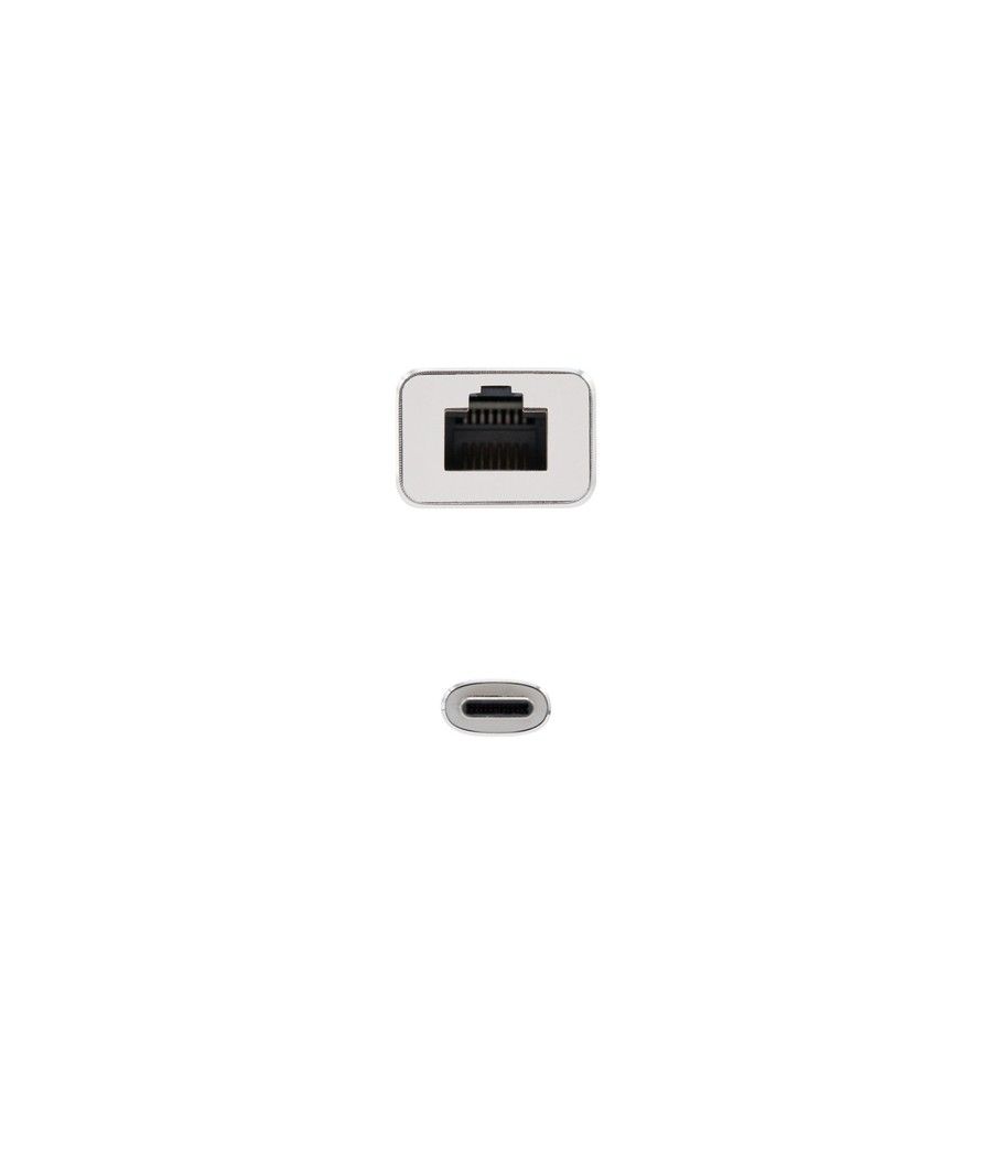 Nanocable Conversor USB-C A Ethernet Gigabit 10/100/1000 Mbps. 15cm - Imagen 3