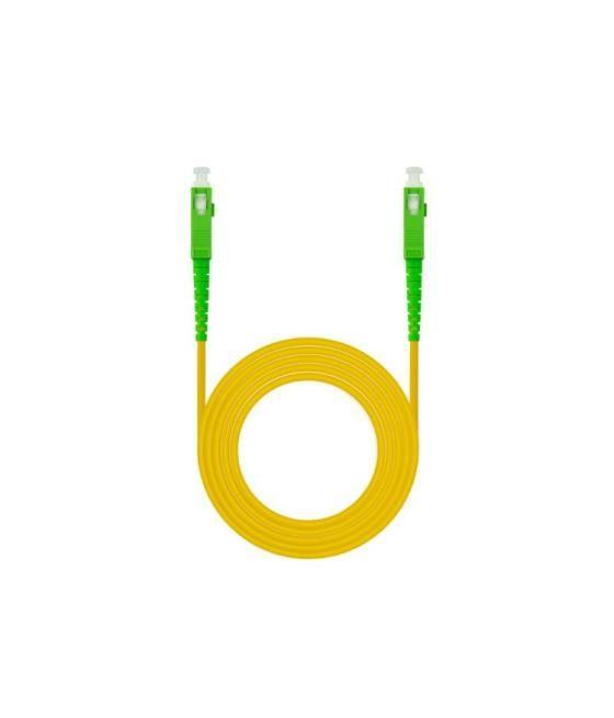 Cable de fibra optica sc/apc a sc/apc simplex lszh 1 m amarillo nanocable