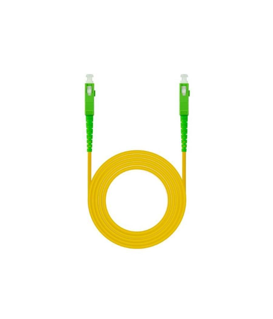 Cable de fibra optica sc/apc a sc/apc simplex lszh 1 m amarillo nanocable