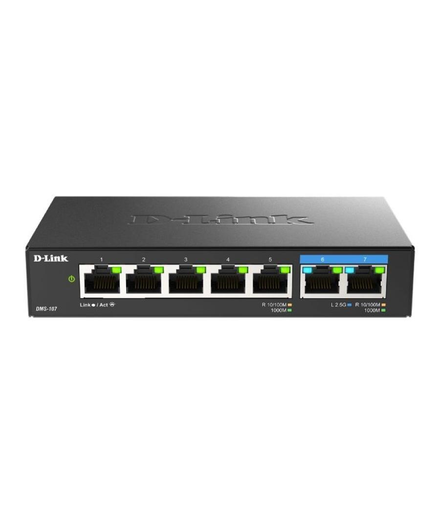 D-link switch 7 puertos 10/100/1gbit w/2 puertos 2.5g multi-gigabit