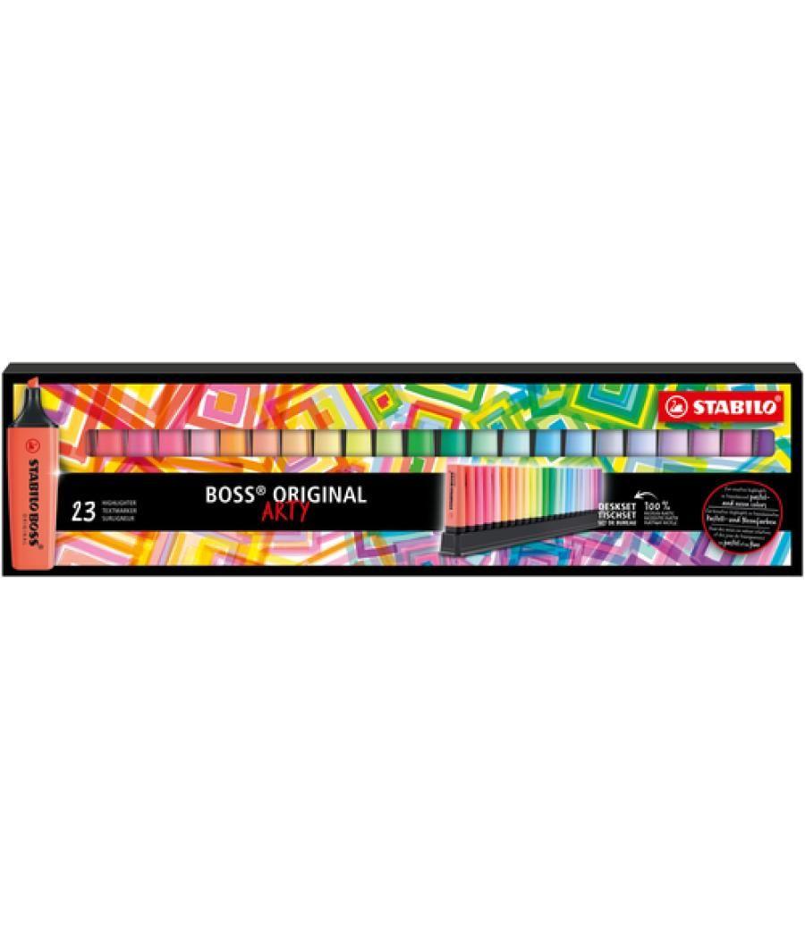 Rotulador stabilo boss fluorescente 70 deskset estuche de 23 unidades colores surtidos