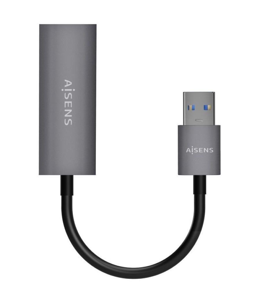 Adaptador usb 3.0 aisens a106-0708/ usb macho - rj45 hembra/ 15cm/ gris