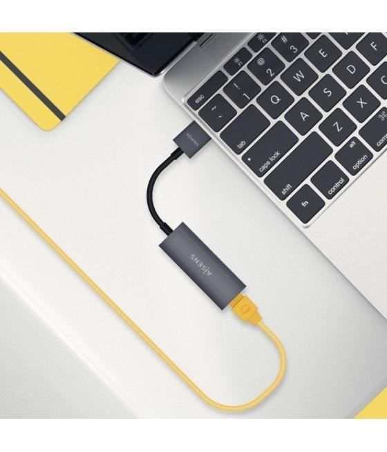 Adaptador usb 3.0 aisens a106-0708/ usb macho - rj45 hembra/ 15cm/ gris