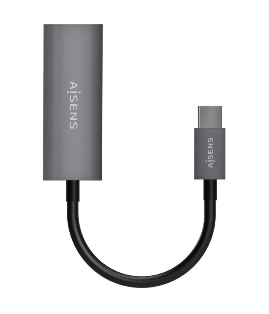 Adaptador usb tipo-c aisens a109-0709/ usb tipo-c macho - rj45 hembra/ 1000mbps/ 15cm/ gris