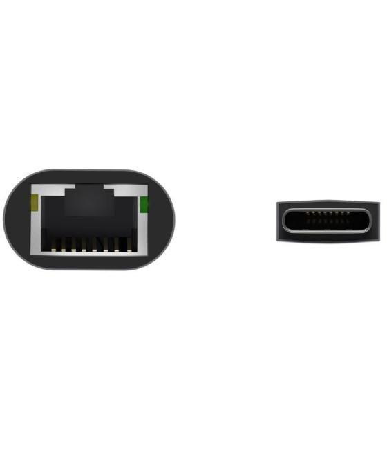 Adaptador usb tipo-c aisens a109-0709/ usb tipo-c macho - rj45 hembra/ 1000mbps/ 15cm/ gris