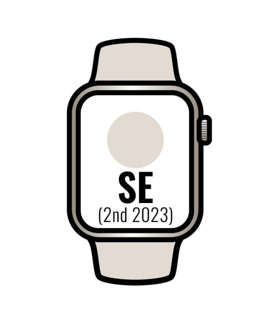 Apple watch se 2 gen 2023/ gps/ cellular/ 44mm/ caja de aluminio blanco estrella/ correa deportiva blanco estrella m/l
