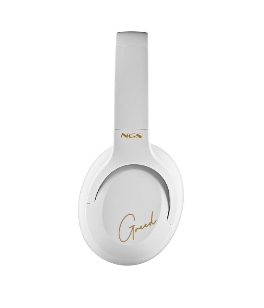 Auriculares inalámbricos ngs artica greed/ con micrófono/ bluetooth/ blanco