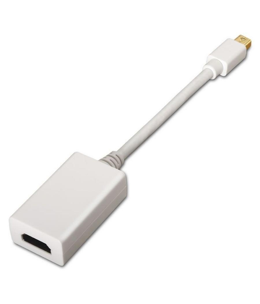 Cable conversor aisens a125-0138/ mini displayport macho - hdmi hembra/ 15cm/ blanco