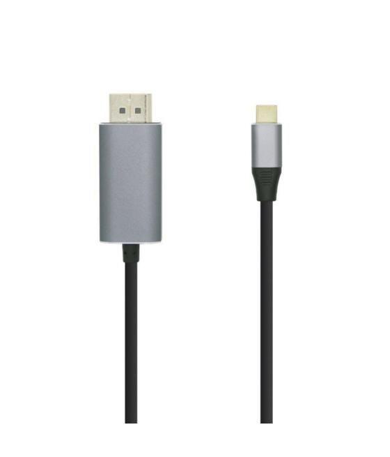 Cable displayport aisens a109-0395/ usb tipo-c macho - displayport macho/ hasta 27w/ 1250mbps/ 1.8m/ negro