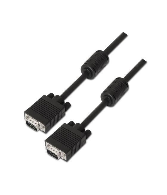 Cable svga aisens a113-0074/ hdb15 macho - hdb15 macho/ hasta 3w/ 10mbps/ 10m/ negro