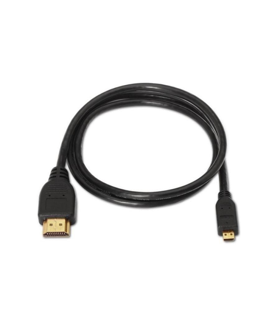 Cable micro hdmi aisens a119-0117/ hdmi macho - micro hdmi macho/ hasta 10w/ 720mbps/ 1.8m/ negro