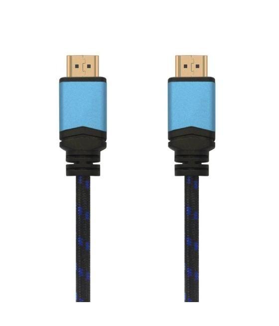 Cable hdmi 2.0 4k aisens a120-0360/ hdmi macho - hdmi macho/ hasta 10w/ 2250mbps/ 10m/ negro y azul