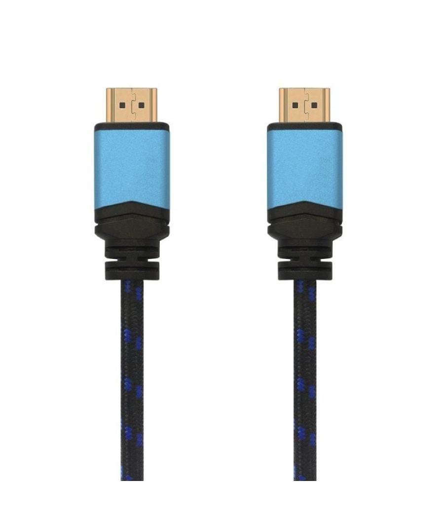 Cable hdmi 2.0 4k aisens a120-0360/ hdmi macho - hdmi macho/ hasta 10w/ 2250mbps/ 10m/ negro y azul