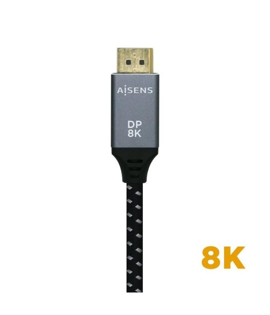 Cable displayport 1.4 8k aisens a149-0438/ displayport macho - displayport macho/ 3m/ negro gris