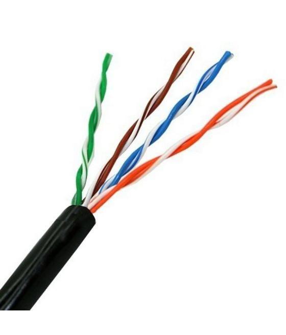 Bobina de cable rj45 para exteriores utp aisens a133-0212 cat.5e/ 100m/ impermeable/ negro