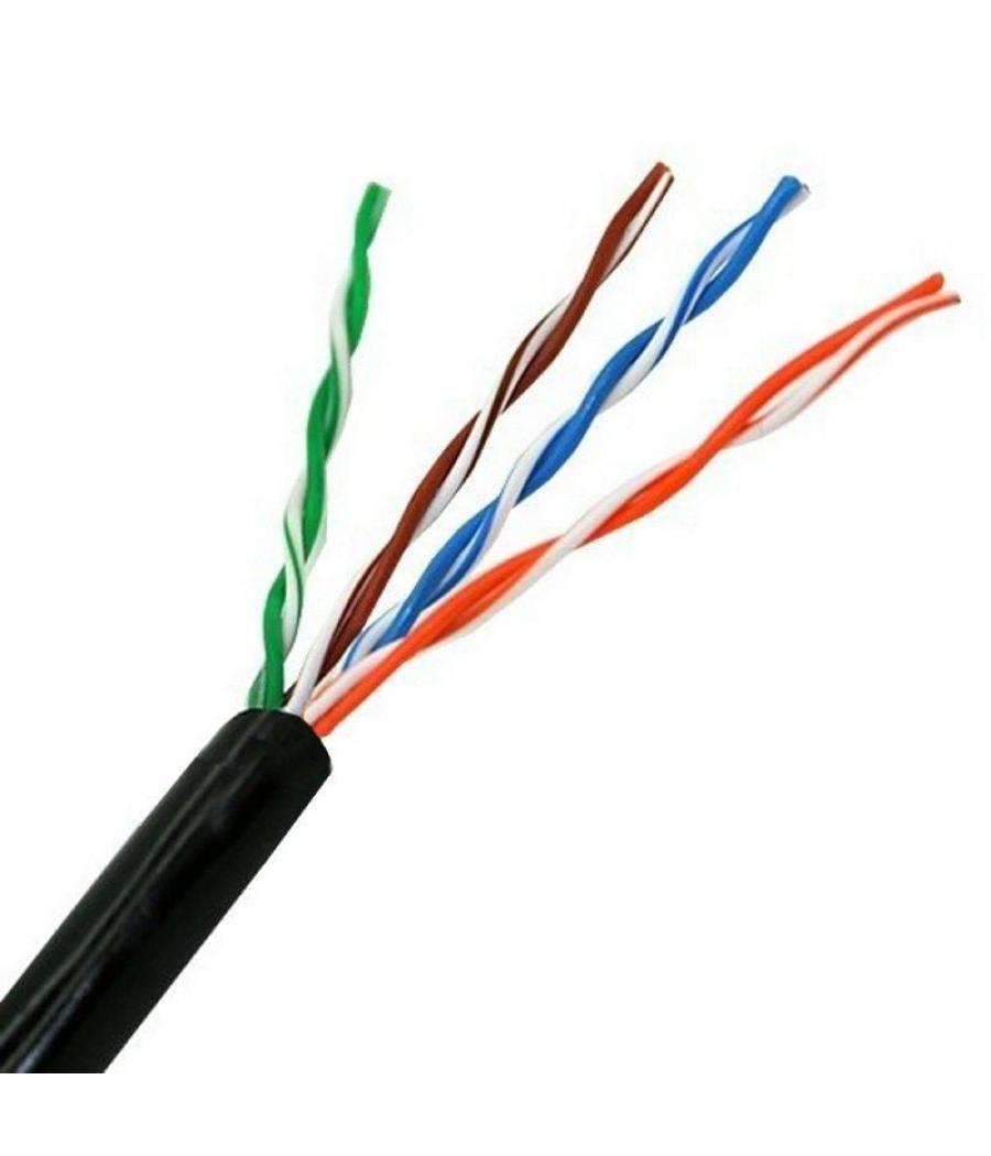 Bobina de cable rj45 para exteriores utp aisens a133-0212 cat.5e/ 100m/ impermeable/ negro