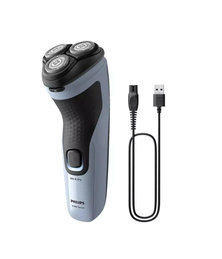 Afeitadora philips shaver series 3000x x3003/00/ con batería/ 2 accesorios