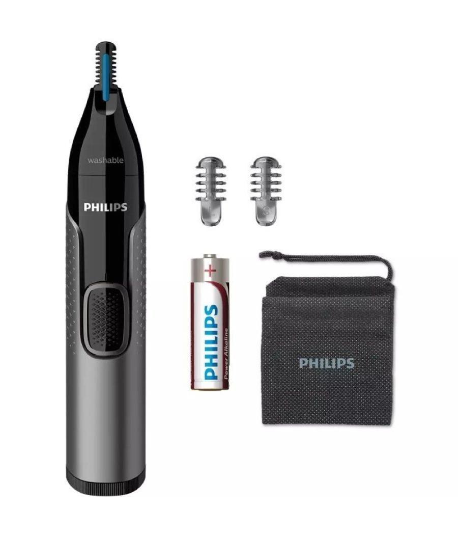 Perfilador philips nose trimmer 3650 serie 3000/ a pilas/ 3 accesorios