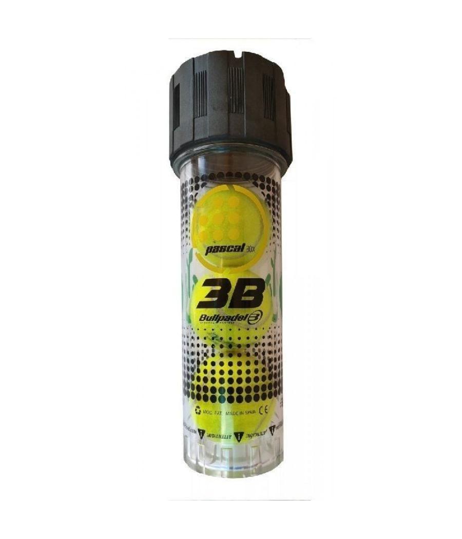 Presurizador para pelotas de pádel bullpadel pascal box 3b/ incluye bomba hinchadora/ capacidad 3 uds