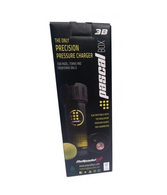 Presurizador para pelotas de pádel bullpadel pascal box 3b/ incluye bomba hinchadora/ capacidad 3 uds