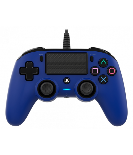 Gamepad nacon oficial ps con cable compact azul ps4