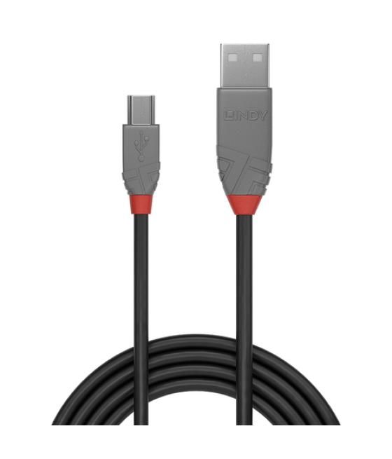 Lindy 36720 cable USB 0,2 m USB 2.0 USB A Mini-USB B Negro