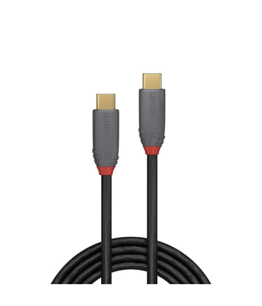 Lindy 36900 cable USB 0,5 m USB C Negro, Gris