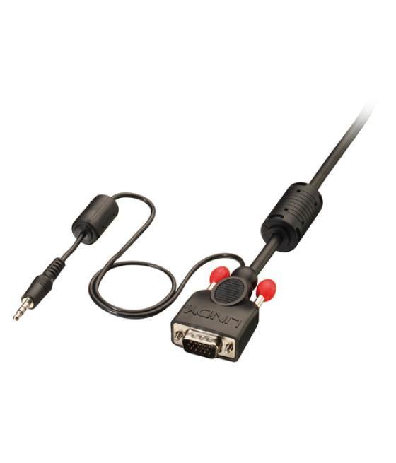 Lindy 37299 adaptador de cable de vídeo 2 m VGA (D-Sub) + 3,5mm Negro, Rojo