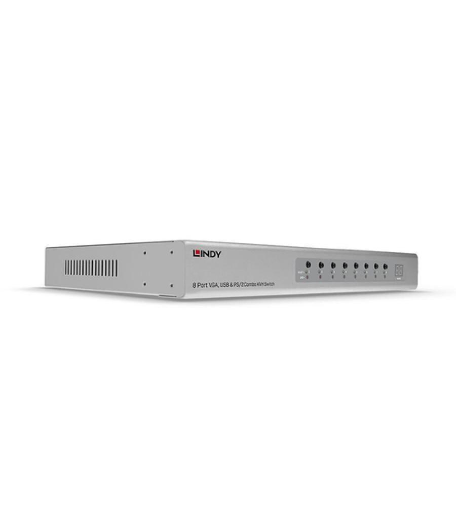 Lindy 39526 interruptor KVM Montaje en rack Plata