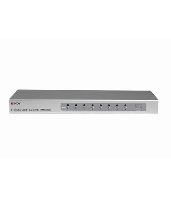 Lindy 39526 interruptor KVM Montaje en rack Plata