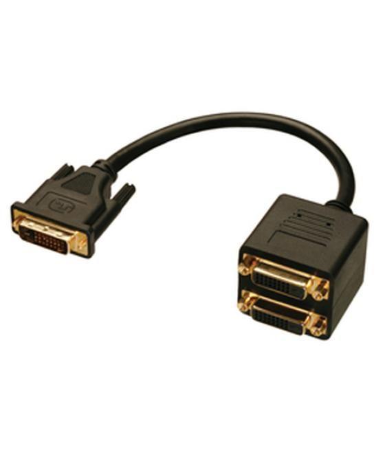 Lindy DVI Splitter Cable cable DVI 0,18 m DVI-D Negro