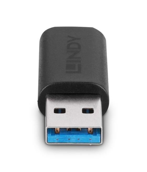 Lindy 41904 cambiador de género para cable USB 3.2 Type A USB 3.2 Type C Negro