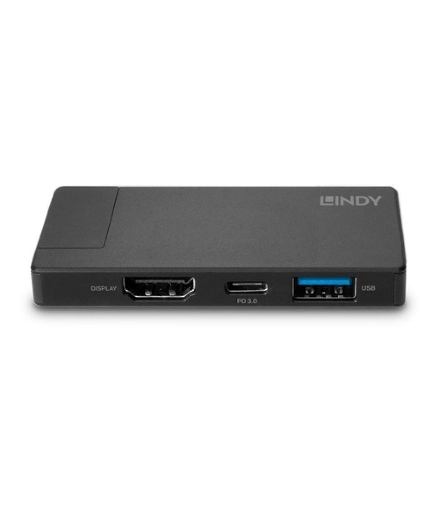 Lindy DST-Micro Alámbrico USB 3.2 Gen 1 (3.1 Gen 1) Type-C Negro